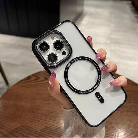 クリア iPhone15promax/15proケース MagSafe アイフォン14/13proカバー 黄ばまない 頑丈 耐久性ある [M3534]