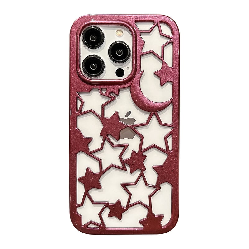 透かし雕り iPhone14/14proケース 星/月柄 散熱 iPhone13pro/12/ 透かし雕り iPhone14/14proケース 星/月柄 散熱 iPhone13pro/12/