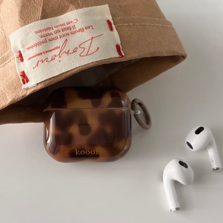 【Airpods 4】べっ甲 Airpods3/2ケース 艶感 airpodspro2/1カバー リング付き おしゃれ ギフトに最適[4402]