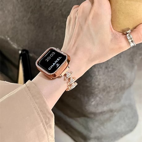 ジュエリー Applewatchベルト 高級感 Ultra2/1/SE(第2/1世代)/Series9/8/7/6/5/4/3/2/1アップルウォッチバンド おしゃれ[M4602]