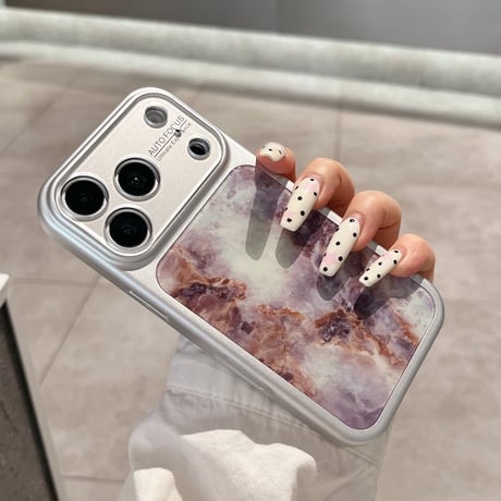 大理石調 iPhone17/17Proケース シンプル風 iPhone16Pro/15ProMaxケース カメラ保護 おしゃれ[M6438]