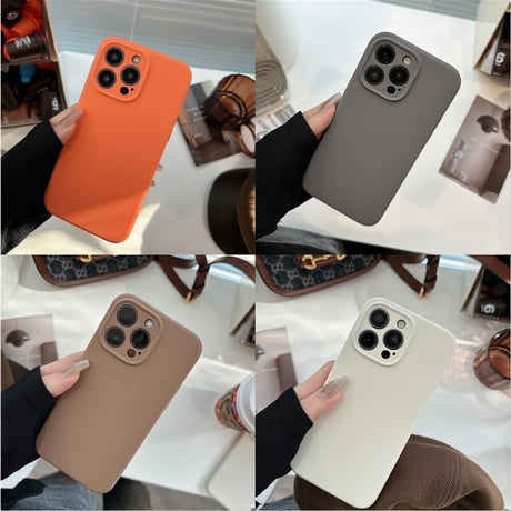 高品質シリコン iPhone15/15proケース 保護力強い iPhone14/13/12proカバー 耐久性あり シンプルコーデ 高級感[M3894]