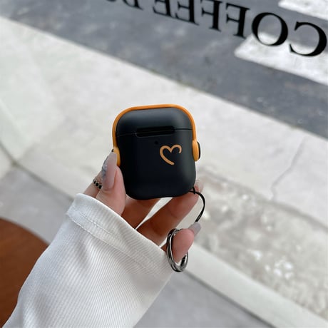 スタンド付 Airpods 4ケース ハート柄 Airpods3/2/Pro2カバー リング付 便利 丈夫 耐久性ある [M4736]