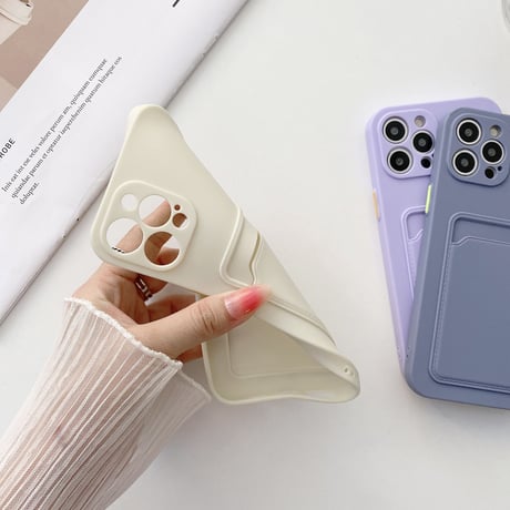 カート収納 アイフォン14プロ/14プラス シンプル iPhone13mini/12/11カバー シリコン ソフト 立体ボタン[M2636]