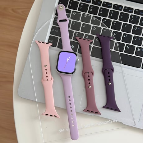 シリコン AppleWatchバンド シンプル風 シック Series11/10/9 Ultra series8 7 6 5  SE アップルウォッチベルト 使いやすい[M6511]