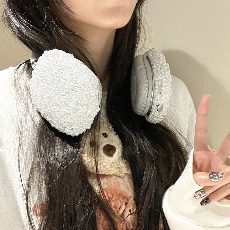 真珠 AirPodsMaxケース キラキラ エアーポッズ マックス専用カバー