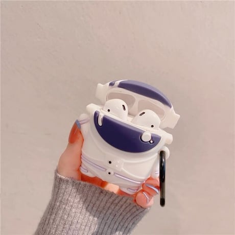 宇宙飛行士 airpods3第3世代カバー  可愛い エアポッツプロケース  フック付  個性  面白いM939
