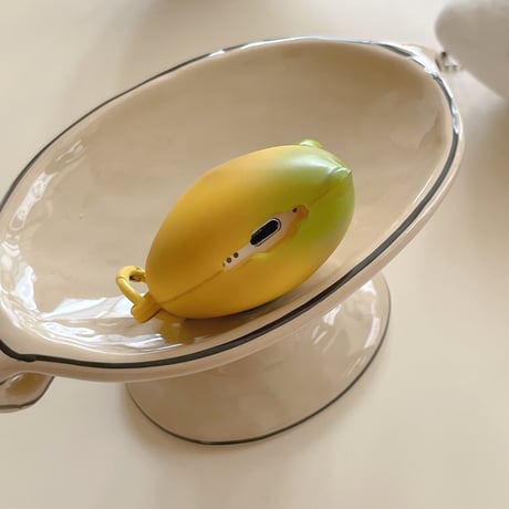 バナナ AirpodsPro3ケース 美味しそう Airpods4/3カバー AirpodsPro第2/1世代 カラビナ付き ギフトにおすすめ[M6357]