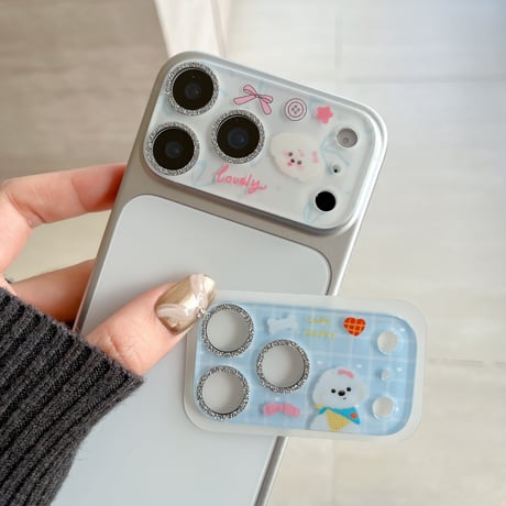 可愛い動物柄 カメラ保護カバー  iPhone17Pro iPhone17ProMax ガラスレンズフィルム  頑丈 人気 傷から保護 ギフトにおすすめ [M5931]