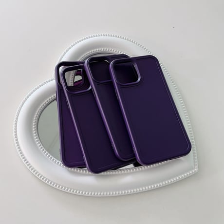ディープパープル iphone14/14proケース 花グリップ付 アイフォン13pro/12promaxカバー  可愛い 頑丈 実用[M2329]