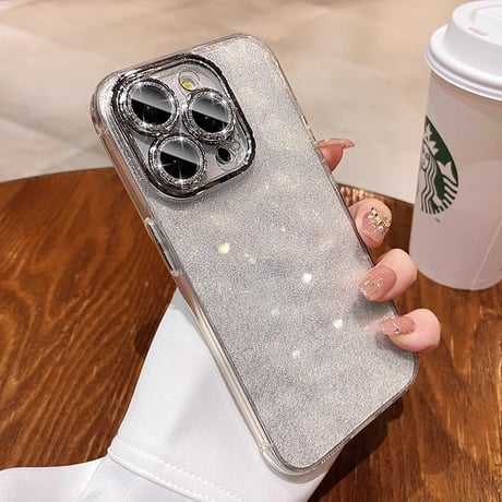 キラキラ iPhone15/15proケース レンズフイルム付 iPhone14pro/13/12カバー  高級感 ラメ入り 丈夫[M4115]