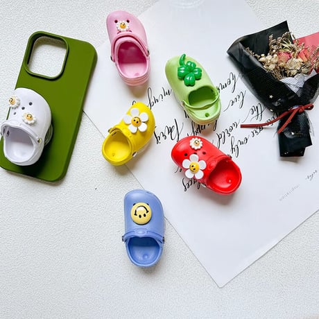 サンダル  スマホグリップ 笑顔の花 にこちゃん かわいい 面白い グリップトーク  スマホリング   伸び縮み式 落下防止 卓上スタンド機能 ギフトにおすすめ[M3303]