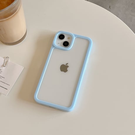 頑丈黄ばまないiphone14/13proケース 透明 アクリル素材 アイフォン12/11カバー  カラー枠 お揃い 男女向け 持ち運びやすい[M2942]
