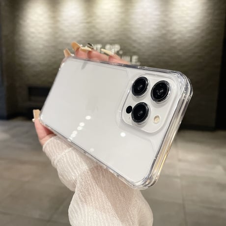 高透明感 iPhone14/13proケース 四角耐衝撃加工クリア iPhone12promax/11カバー シンプル  使いやすい 男女兼用[M3362]