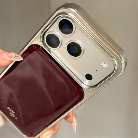 メタリックフレーム iPhone18Pro/18ProMaxケース 艶カラー 丈夫 iPhone17/16/15Proカバー 大人シック[M6722]
