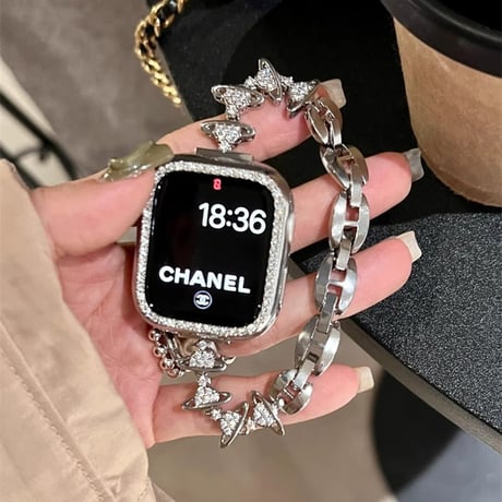 ジュエリー Applewatchベルト 高級感 Ultra2/1/SE(第2/1世代)/Series9/8/7/6/5/4/3/2/1アップルウォッチバンド おしゃれ[M4602]