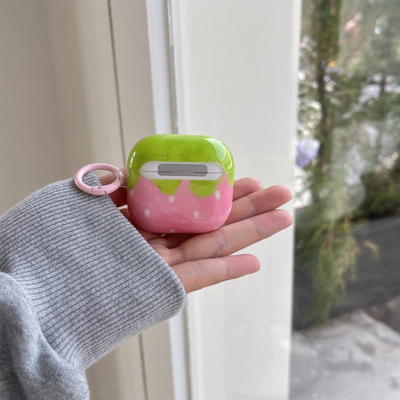 韓国風 Airpods4ケース イチゴ柄 Airpods3/Pro2ケース airpodspr