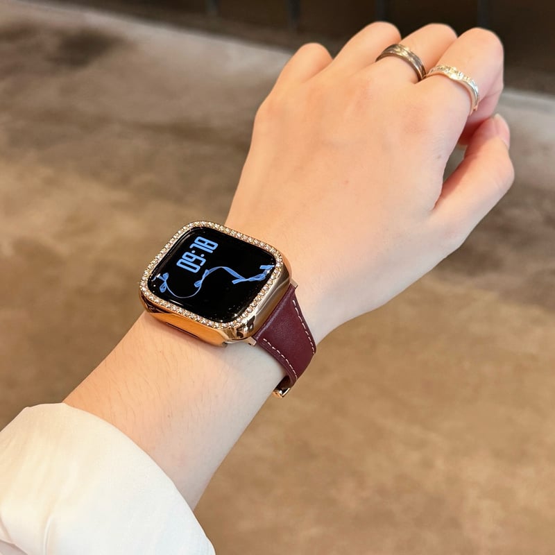 マグネット式 Apple watchバンド クローバー レザー アップルウォッチ