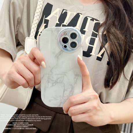 大理石調 iphone14/13proケース 頑丈耐衝撃 アイフォン12プロ/11カバー 高級感ぼかし 淡色 全面保護 お揃い[M3031]