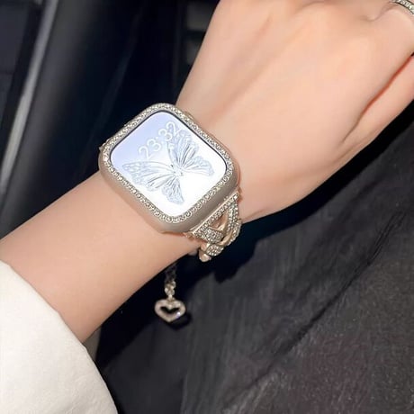 ビジュー Applewatch 10バンド 高級感 Ultra2/1/SE(第2/1世代)/Series9/8/7/6/5/4/3/2/1アップルウォッチバンド おしゃれ[M4628]