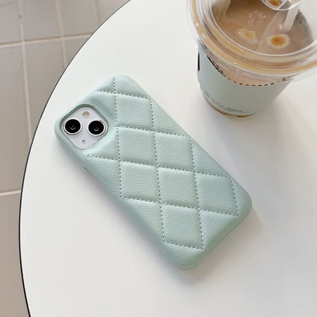 セレブ愛用 革製 iphone14pro/14plusケース 菱形 アイフォン13/12/11カバー 高級感  ファッション おしゃれ ガールズに人気[M2351]