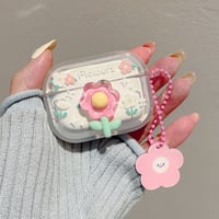 Flower AirpodsPro2ケース にこちゃん花柄 airpods3/2/1ケース  綺麗 艶あり クリア ギフトにおすすめ[M3048]