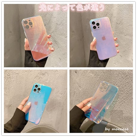 オーロラカラー iphone13mini/13proケース キラキラグラデーションカラー iphone12/11promaxカバー  高透明感 綺麗M1010
