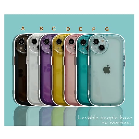 シンプル透明 iphone14/13ケース  耐衝撃枠 iphone12/11カバー   高級感 可愛い円形カメラレンズ枠 [M1933]