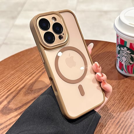レンズ保護 iPhone16pro/15promaxケース Magsafe対応 耐衝撃加工 アイフォン14pro/13/promax/12カバー 黄ばまない 高品質 耐久性ある[M4903]