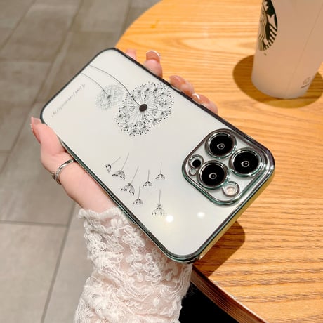 ジュエリータンポポ iphone13mini/12proケース  キラキラクリアiphone11pro/se3カバー  高品質 メッキ 頑丈 シンプル 全面保護 [M1811]