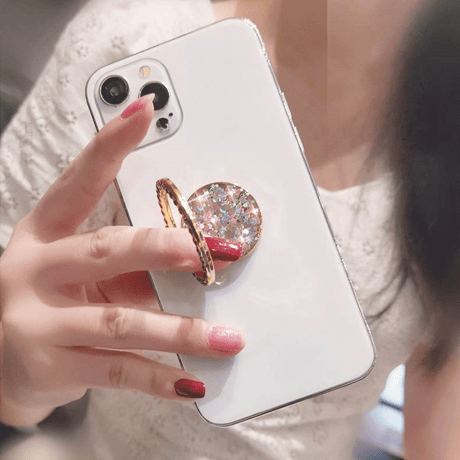 ダイヤリングスタンド  キラキラグリッター 美しい お洒落 人気 実用便利 可愛い プレゼントにおすすめ [M6181]