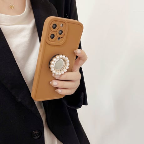 金属グリップ付 iPhone13pro/13promaxケース   スマホスタンド iphone12 /11promaxカバー   可愛い 品質いいM1138