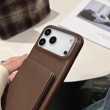 メイク直し鏡 iPhone17Pro/17ケース スタンド機能 革製 iPhone16Pro/15promax/14ケース 高級感高品質 [M6079]