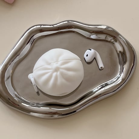 まんじゅう Airpods4ケース ギフトにおすすめ AirpodsPro2ケース airpods3/2カバー リング付き 面白い 食べ物デザイン[M5387]