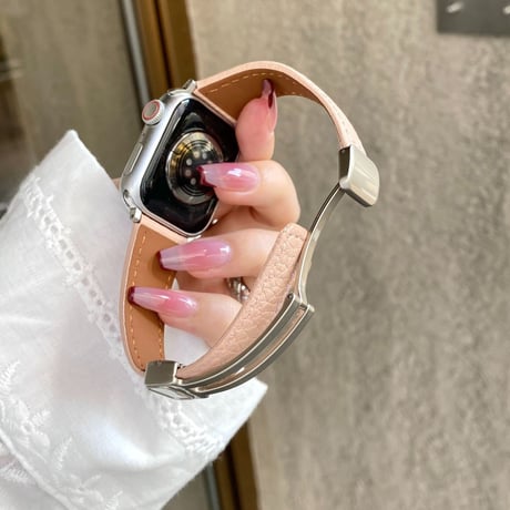 レザー製 Apple watchバンド マグネット式 アップルウォッチベルト Ultra3 series11 10 98 7 6 SE3 SE2  使いやすい[M5755]