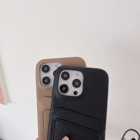 ICカード入れ2個 iPhone14/15proケース レザー高級感アイフォン13/12proカバー 男女向け 高品質 ギフトにおすすめ[M2901]