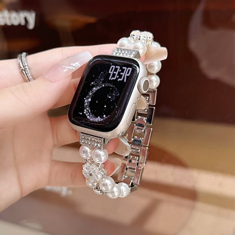ダイヤパール Applewatchベルト きれい Ultra2/1/SE(第2/1世代)/Series9/8/7/6/5/4/3/2/1アップルウォッチバンド 高級感[M5625]
