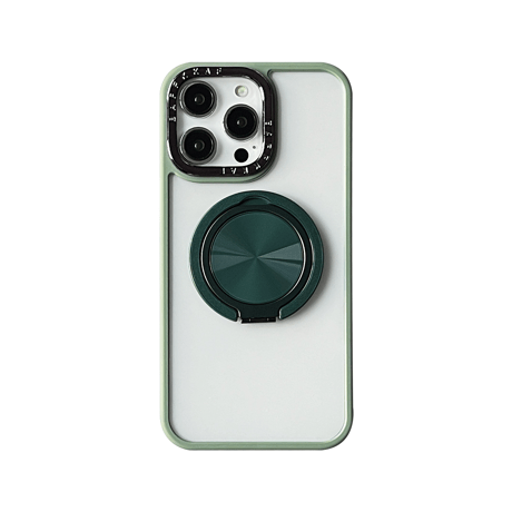 リングスタンド付 iPhone15Pro/15ProMaxケース シンプル 黄ばまないiphone14/13/12promaxカバー 頑丈[M4144]