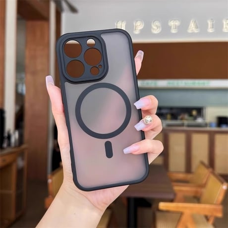 指紋防止 iPhone16Pro/16Promaxケース MagSafe対応 iPhone15Pro/14Pro/13カバー シンプル マット [M4581]