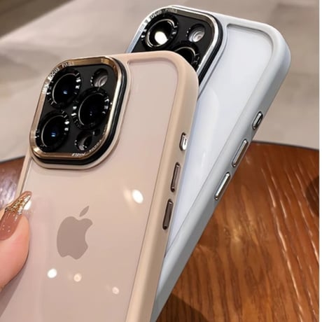 金属カメラカバー iPhone16Pro/16ケース耐衝撃 黄ばまないiphone15pro/14/13promax/12カバー シンプル 高品質[M4767]