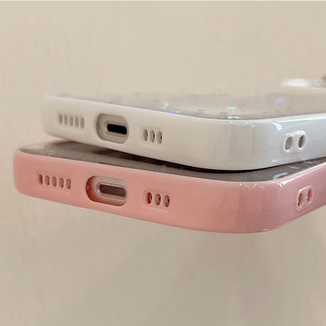星ラメ入り iPhone14/15プロケース クリア可愛いiphone13/12mini/11proケース シンプル 使いやすい キラキラ[M2231]