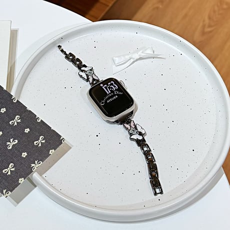 オシャレ AppleWatchバンド エレガント 蝶 メタル アップルウォッチ10/9 ベルト Ultra3/2/1 Series 10/9/8 SE3/2/1 高品質高級感 [M5662]