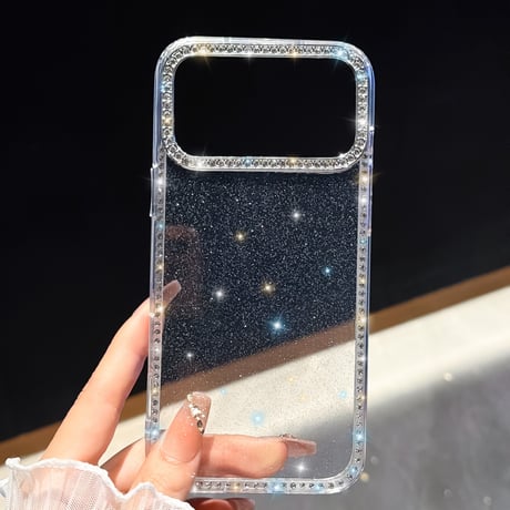 キラキラ光る iPhone17/17Proケース  ジュエリライン iPhone16/15PromaX/14カバー 透明黄ばまない 美しい輝く [M5839]
