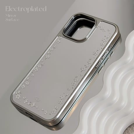 ユリの花 ミラーiPhone16/16proカバー エレガント アイフォン15pro/14/13proケース 大人可愛い 女子力UP 春夏におすすめ[M5139]