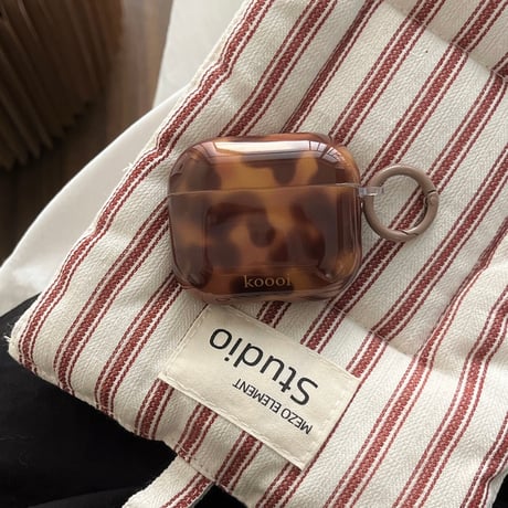 【Airpods 4】べっ甲 Airpods3/2ケース 艶感 airpodspro2/1カバー リング付き おしゃれ ギフトに最適[4402]