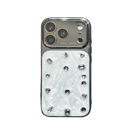 ダイヤデコミラーiPhone17ProMax/17ケース おしゃれ iPhone16Pro/15Pro/14ケース 丈夫 人気デザイン[M6463]