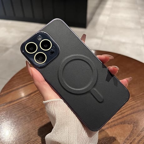 皮 MagSafe対応 iPhone15pro/15promaxケース カメラ保護 高級感 iphone14/13/12proケース 指紋防止 シンプル 人気[M3863]