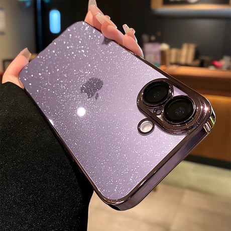 キラキラ iPhone17pro/17promaxケース おしゃれ透明 アイフォン16/15pro/13/12カバー 黄ばまないメッキ カメラ保護 軽量丈夫[M3564]