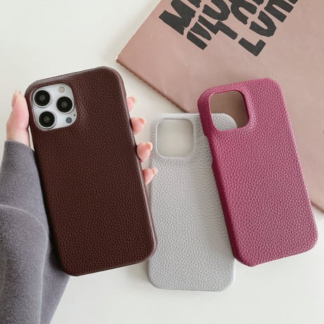 革製 iPhone14plus/14proカバー シンプル風 アイフォン13pro/12mini/11proケース おそろい 高品質 使いやすい [M2571]