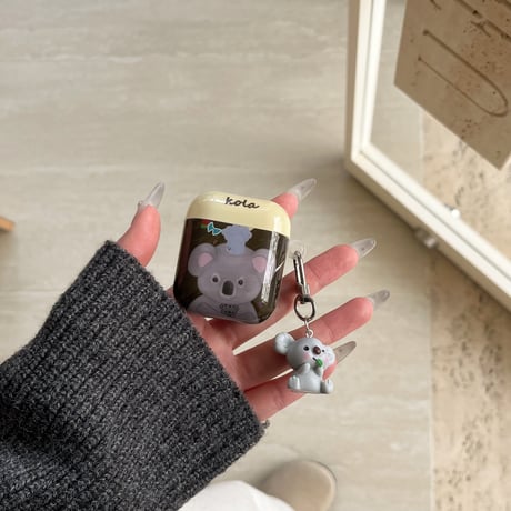 コアラ Airpods 4ケース 可愛すぎ Airpods3/2カバー Airpodspro2/pro  キーホルダー付き ギフトにおすすめ[M5021]